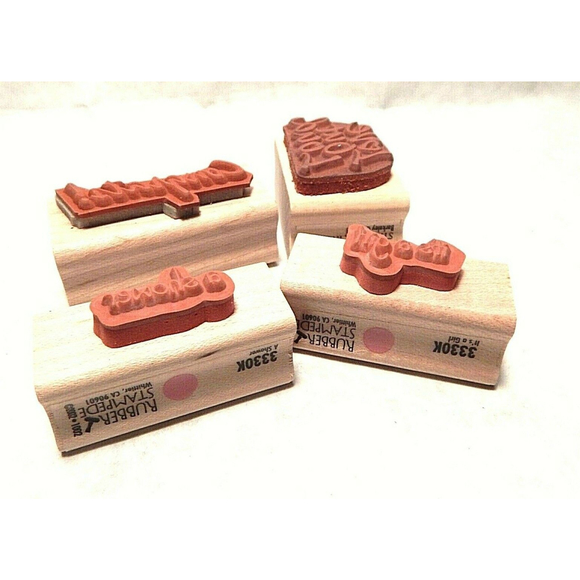 Rubber Stampede It's a Girl Announcement Stamps Collection Lot of 4 - Picture 4 of 4
